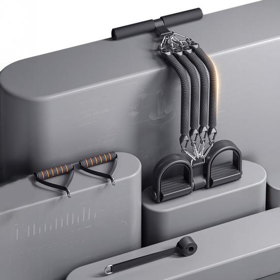 2/3/4-Tube Pedal Puller Resistance Band with Handle Multifunction Elastic Yoga Sit-up