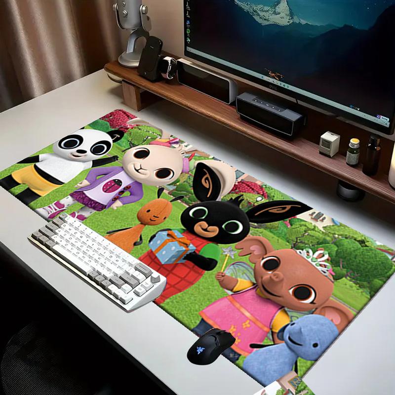 rabbit Bing Friends Garden Party Mouse pad Office Desk Mat, Gaming Mouse Pad Mousepad, keyboard pad,Heavy-Duty Non-Slip Rubber Backing, Gift