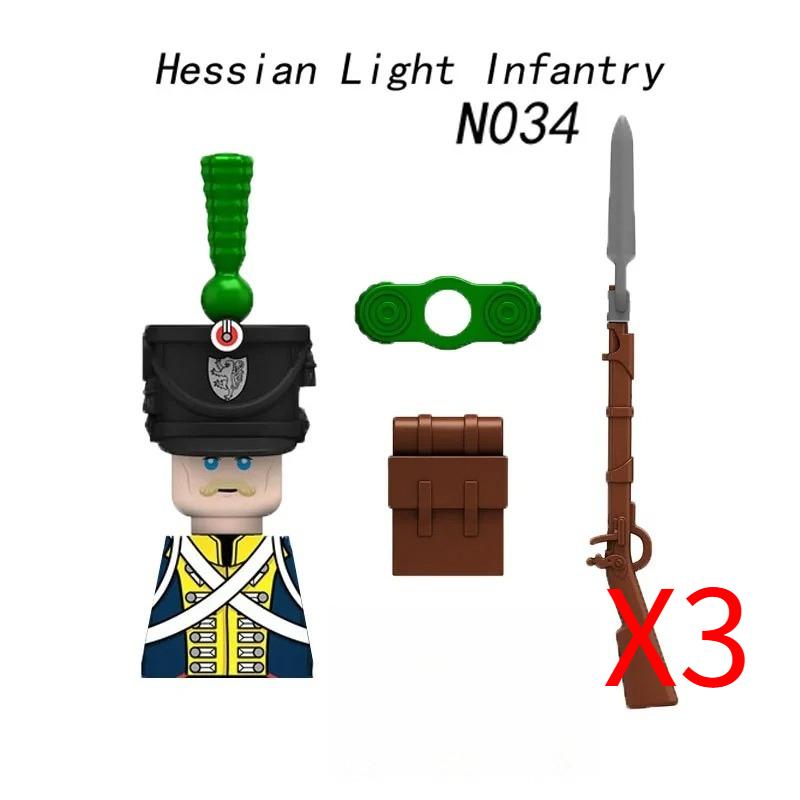 MOC Средневековый Военный Наполеоновские Войны Строительные Блоки Британская Французская Армия Пехота Кавалерия Фигурка Солдата Кирпичный Конструктор