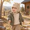 Plush Trapper Hat Letter Print Winter Cap Cute Plush Hat  Daily Wear