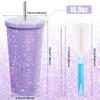 Insulated Glitter Coffee Cup Double Layer Stainless Steel Water Bottle  Girl