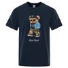 Summer Casual T Shirt Get Mad Bad Mood Walking Silent Ted Bear Short Sleeve Mens T-shirt Hip Hop Tops Loose Oversized Men Tees