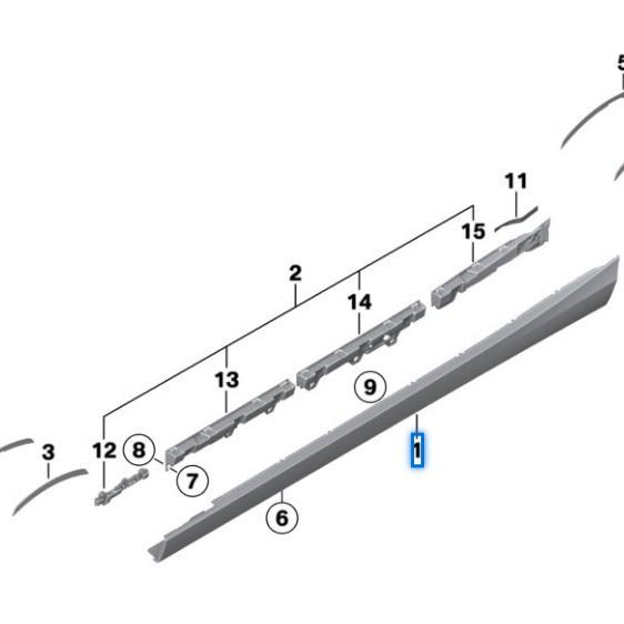 BMW 1 Series F20/F21 Side Beam Applicability: 51778056815, 51778056816