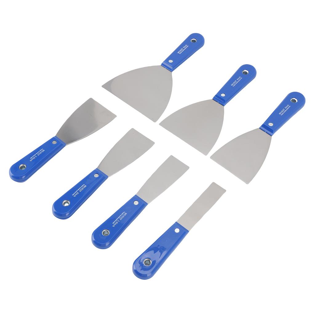 Набор из 7 скребков для шпатлевки из углеродистой стали с сумкой для хранения для нанесения штукатурки и ремонта