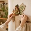 Nursery Wall Art Wooden Fairy Door Topper, Winged Woodland Corner Tale Room Decor Frame Sign for Living Bedroom Entryway Home Decoration