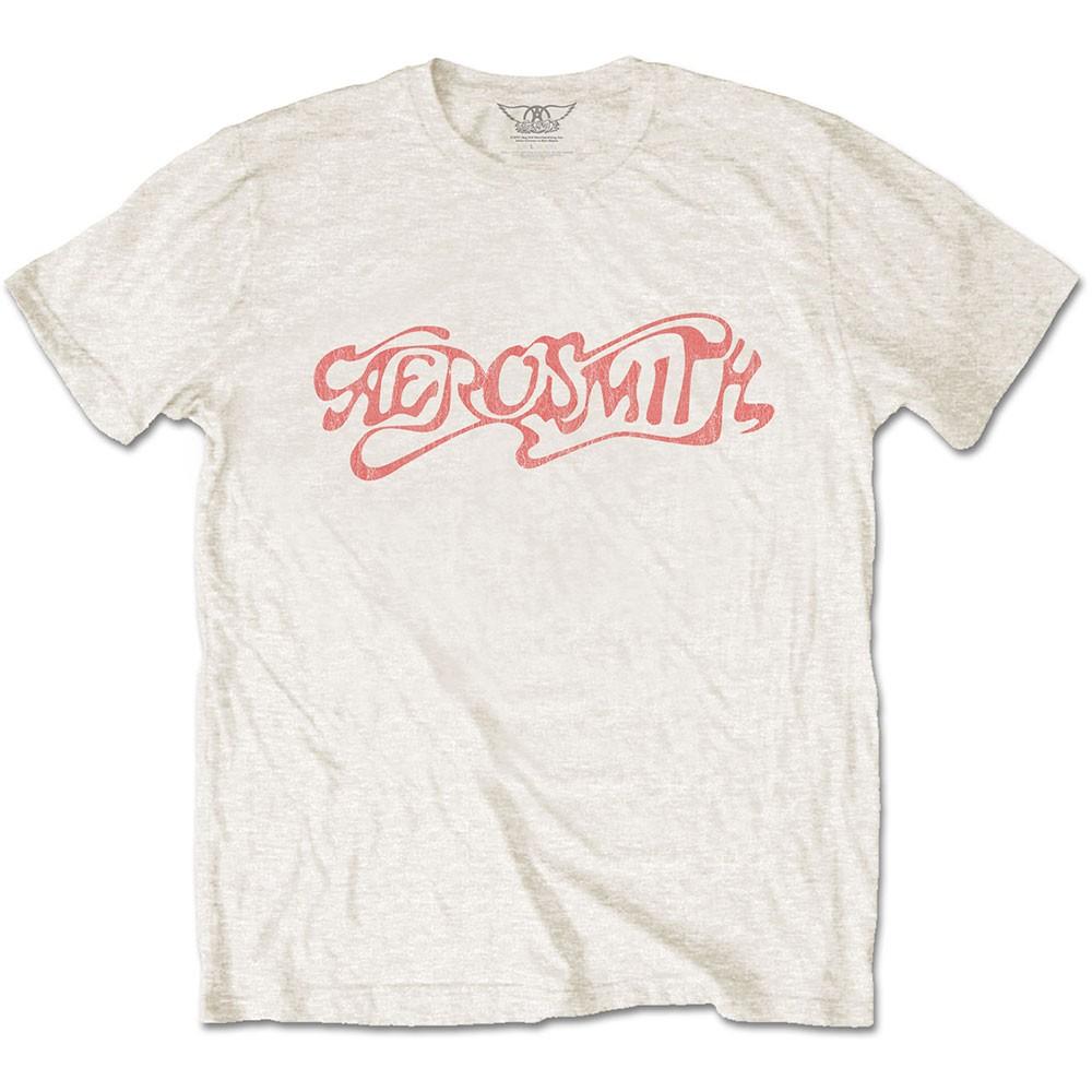 Aerosmith White Classic Logo TShirt Unisexs