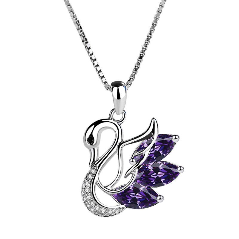BELLA BOX Новая роскошная модная подвеска в виде лебедя, универсальная индивидуальная цепочка на ключицу для женщин, очаровательная подвеска на свадьбу, помолвку, изящные ювелирные изделия, новые модные украшения