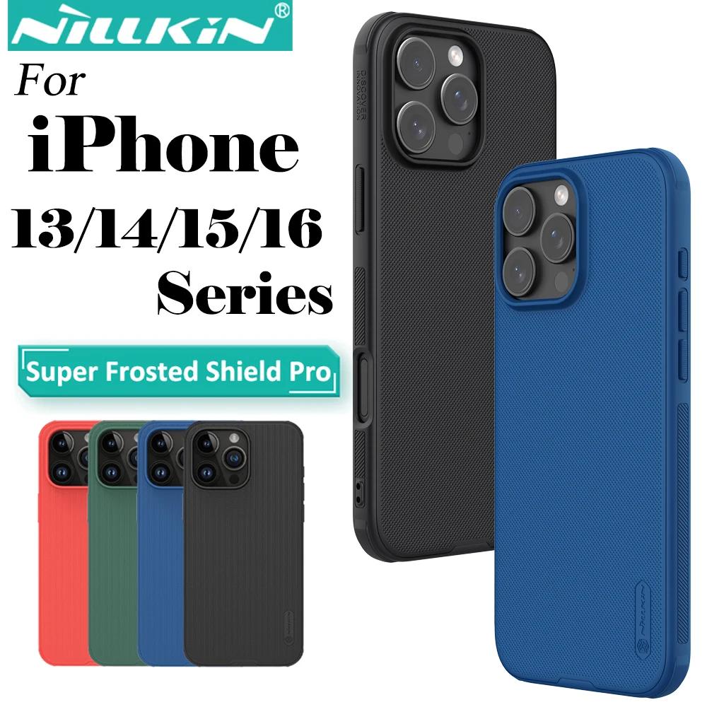 Чехол NILLKIN для iPhone 16 Pro Max 15 Pro Max Frosted Shield Pro, защитный чехол из ПК+ТПУ для iPhone 14 13 серии
