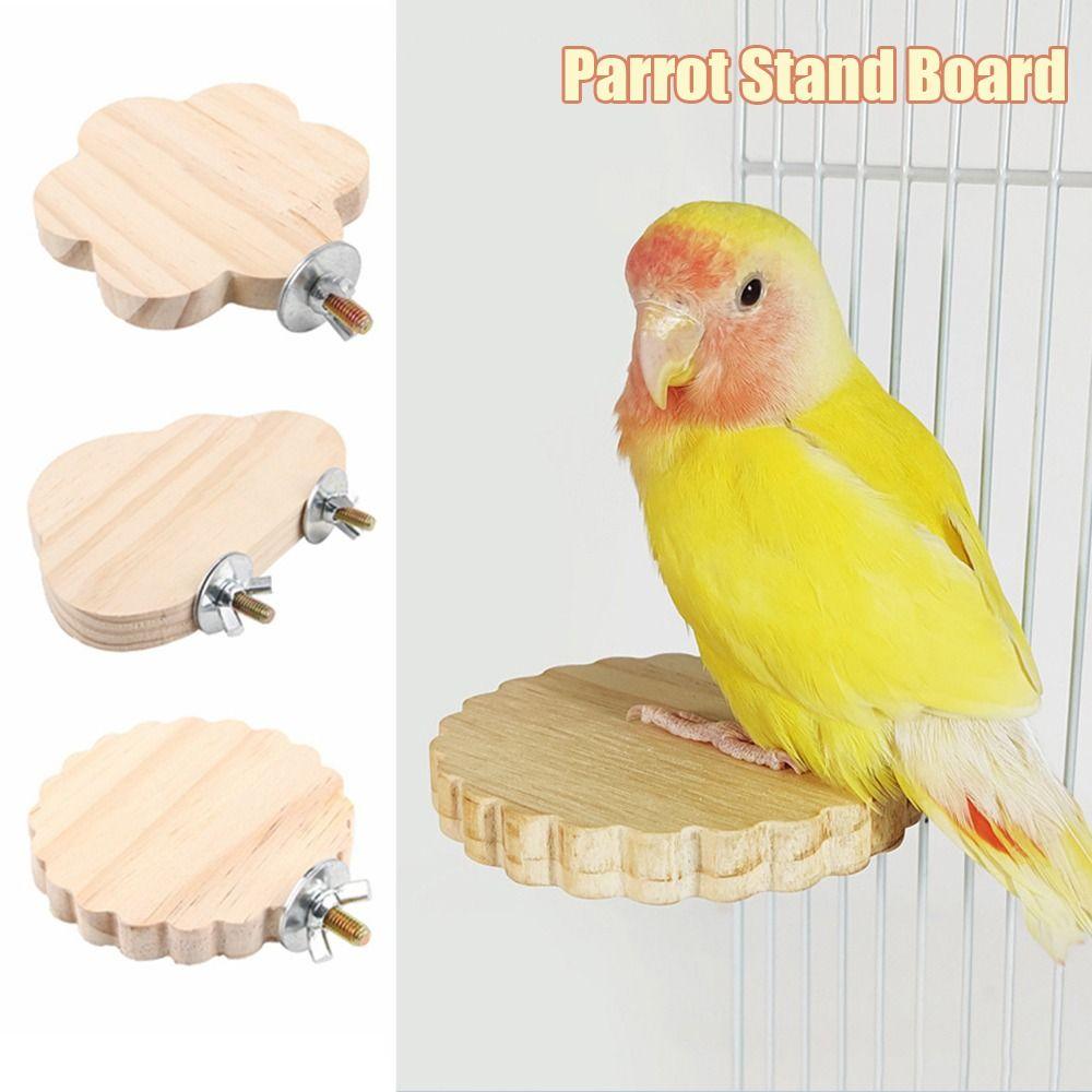 Деревянная подставка для попугая, доска, съемная платформа для прыжков птиц, устойчивая жердочка для отдыха хомяка, волнистый попугайчик