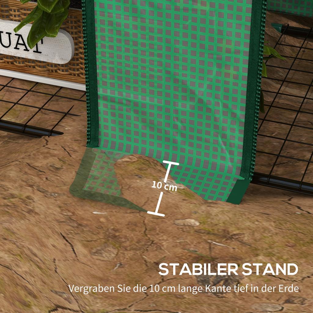46 x 143cm Three-Shelf Mini Greenhouse - Green