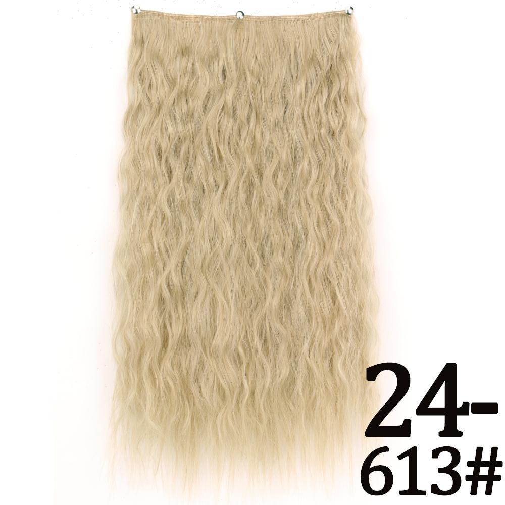 MERISIHAIR Длинные волнистые синтетические волокна 22 дюйма 5 зажимов для наращивания волос Волнистые прямые волосы Черный Коричневый Блондинка Повседневная одежда