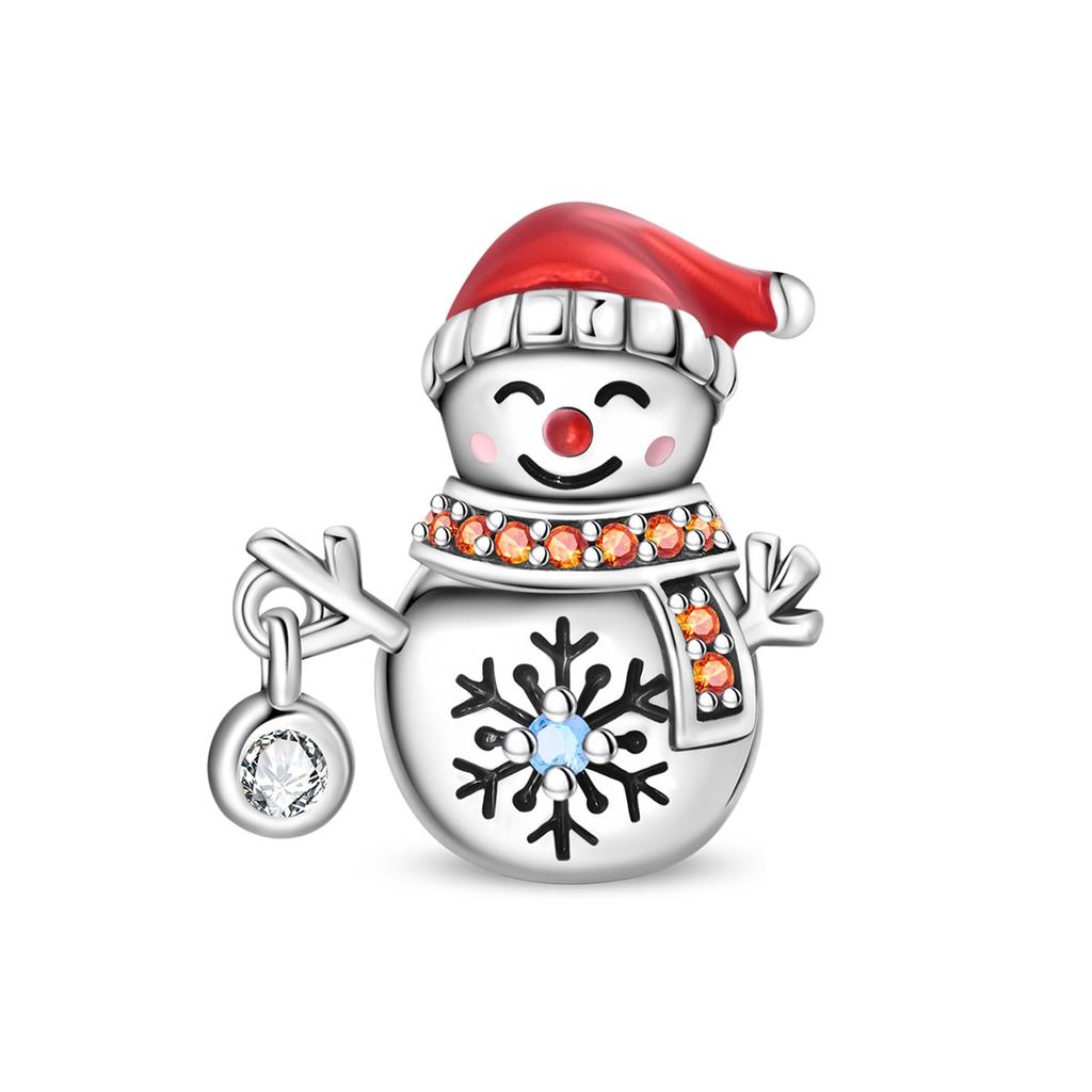 New Christmas Snowman Compatible with Original Bracelet Necklace DIY Jewelry Christmas Gift