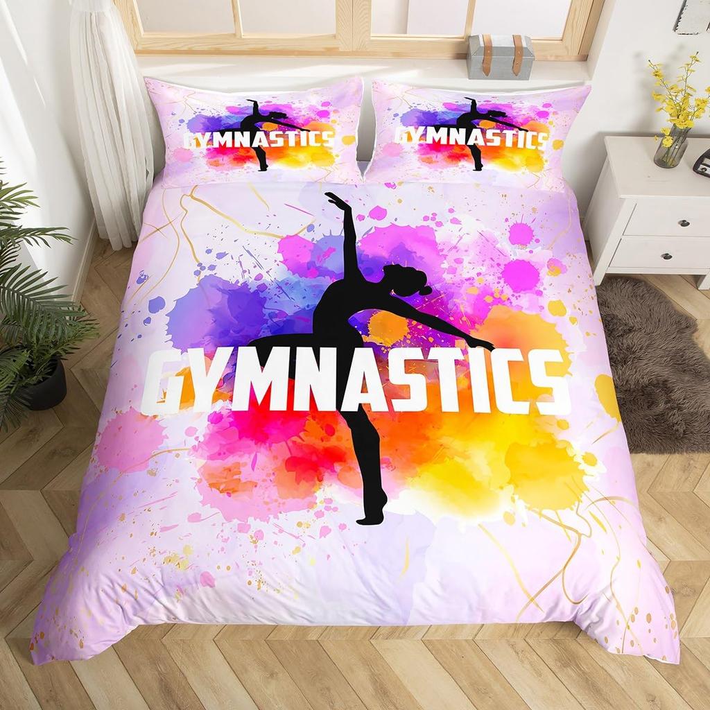 Комплект постельного белья для гимнастики размера Queen для детей, одеяло для сна, комплект пододеяльников для мальчиков, девочек, подростков, камуфляжный камуфляжный пододеяльник на спортивную тематику