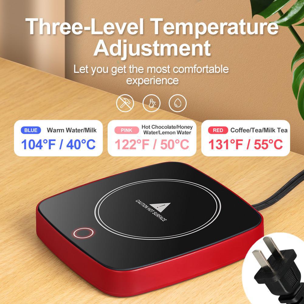 Подстаканник с подогревом и тремя скоростями регулировки температуры — поддерживает температуру кофе 55°C.