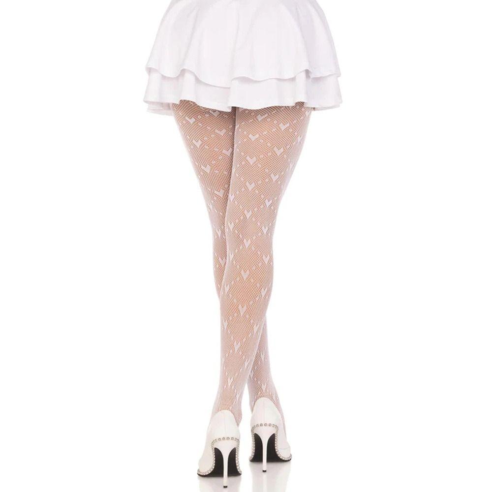 Slimming Sexy Fishnet Stockings Breathable Argyle Tights Pantyhose Funny Heart Mesh Stockings Girl