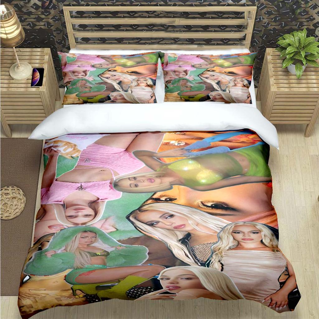 Fashion Spain Hot Female Singer B-bad G-Gyal Print Bedding Set Duvet Cover Comforter Bed Youth Kids Girl Boys Luxury Gift