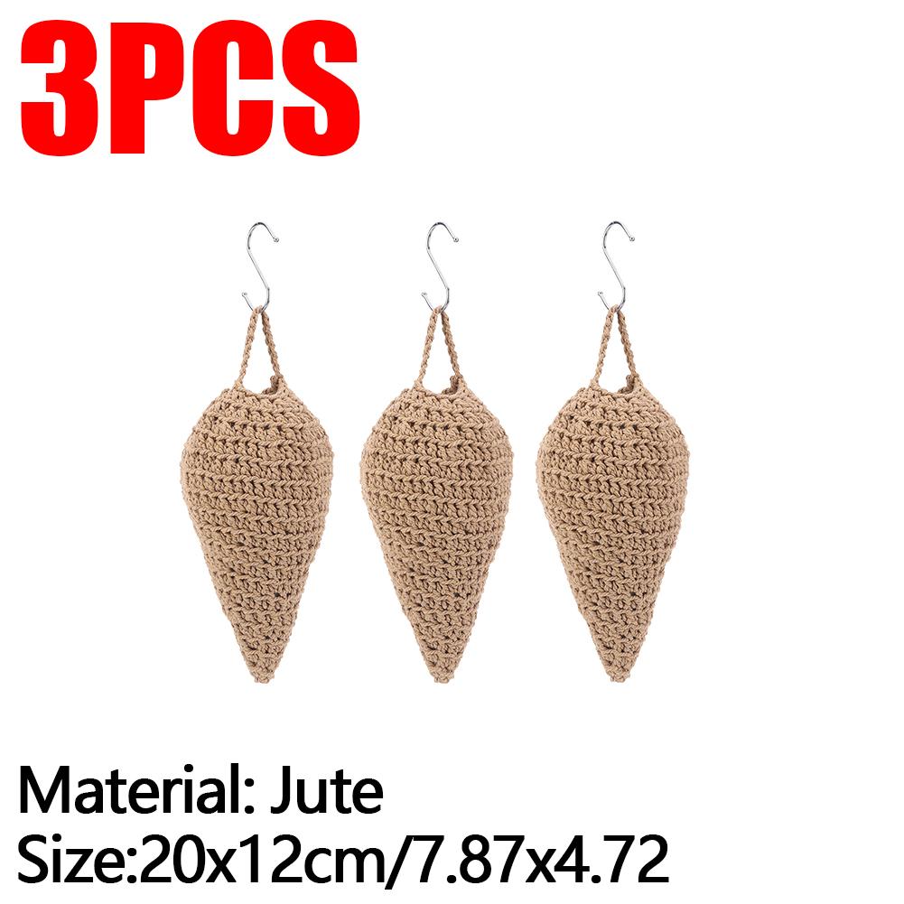 Вязаное крючком приманка для осиного гнезда, поддельное гнездо шершней, отпугиватель поддельных шершней, подвесная приманка для осиного гнезда в подарок на новоселье