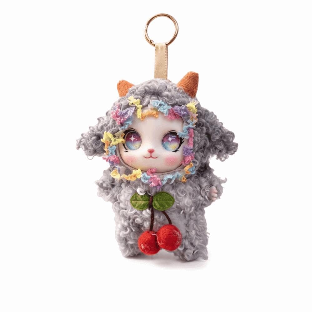 Big Ear Big Ear Curly Hair Rabbit Doll Curly Hair Plush Rabbit Doll Keyring Desktop Decor