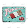 Shabby Chic Popcorn Metal Poster Tin Sign Vintage Cinema Dining Room Decor Plaques Retro Hot Dog Metal Plate Kitchen Accessories