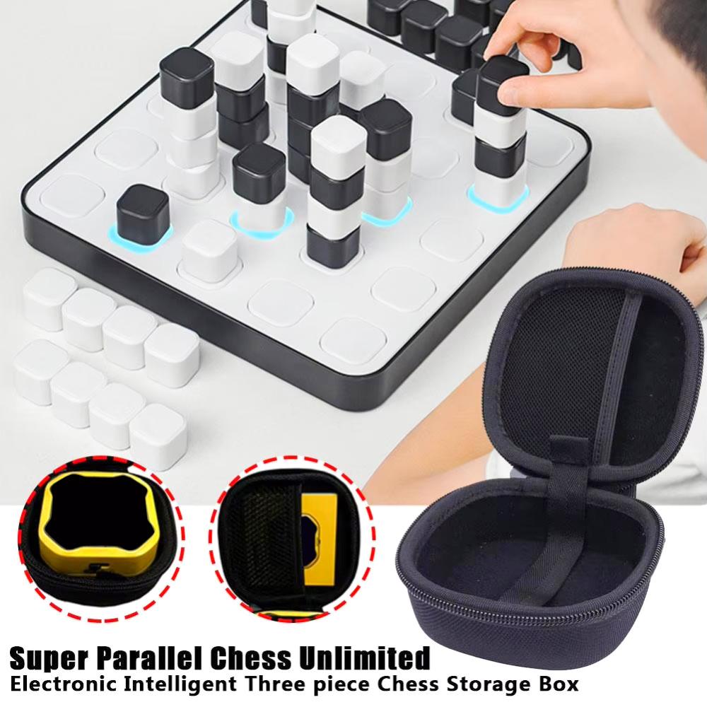 Handheld Game Console Storage Bag 3-in-1 Game Console Bag for GiiKER Tic Tac Toe Bolt Game Travel