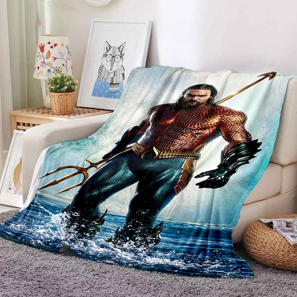 1Pc Aquaman'S Power Pose Blanket Soft And Comfortable Casual Warm Camping Travel Christmas Halloween Xmas Gift M928145