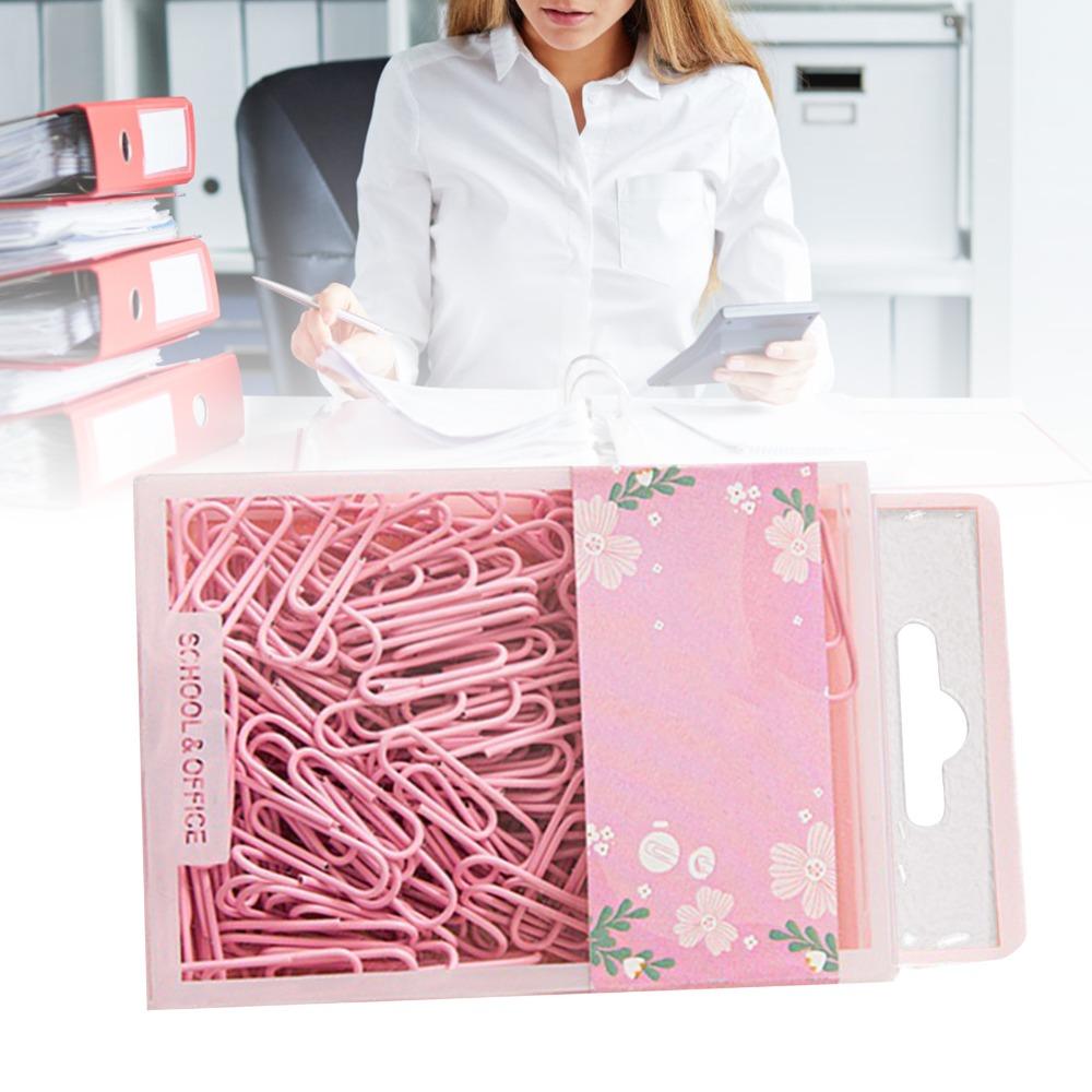 70 Pcs Pink/ Purple/ Green Small Paper Clips Vibrant Color Metal Paper Clips  Document Binding