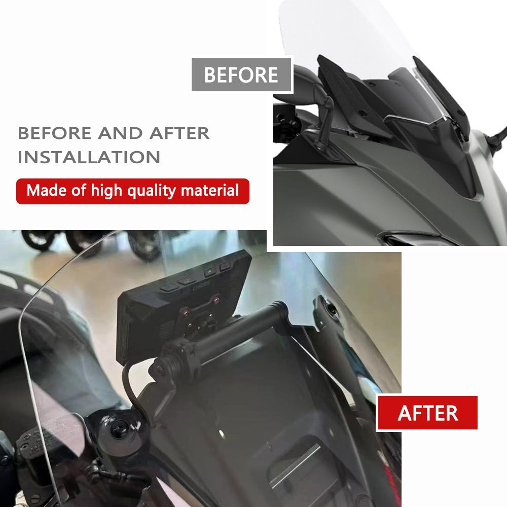 Для TMAX 560 2025 T-max 560 TECH MAX 2025 Мотоцикл Держатель-удлинитель для телефона Стенд Навигационный кронштейн GPS Кронштейн для мобильного телефона