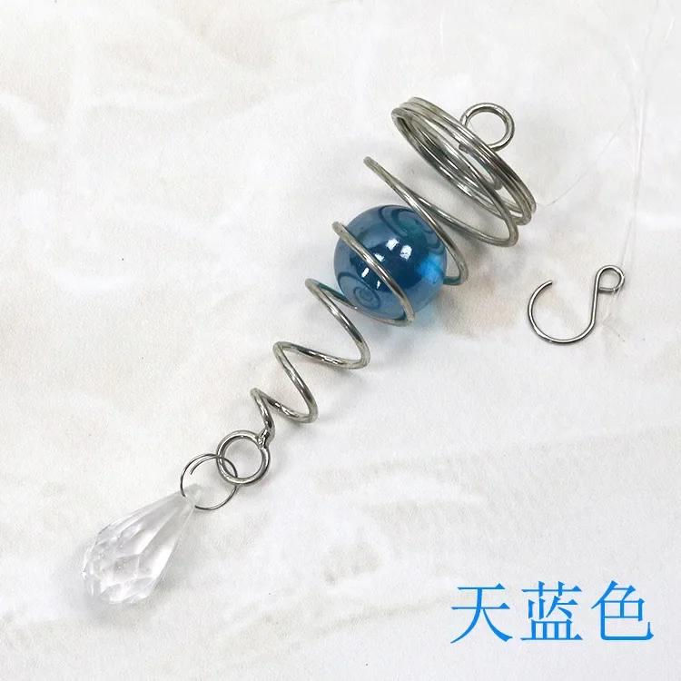 Вращающийся Спираль Хвост Спиннер Ветра Звонки Хрустальный Стеклянный Шар Подвеска Маятник Сад Детская Окна Висячие XMS Елочные Украшения