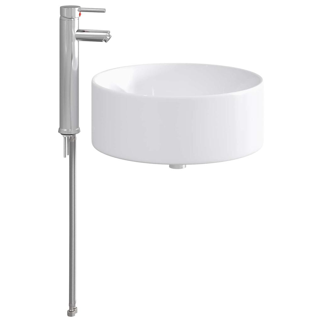 Bathroom Basin in Chrome 40.5 x 40.5 x 15.5 cm Metal