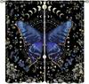 Butterfly Girl Nature Landscape Curtains,Spring Botanical Floral Teen Kids Scenic Printed Rod Pocket Window Treatments Living