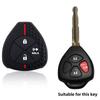 Чехол-брелок для ключа автомобиля Toyota Yaris/Vitz Auris Mk I 2007 Corolla Verso Hilux 7 Rav4 Porte Camry Крышка для автомобильного ключа Брелок 2/3/4 кнопки