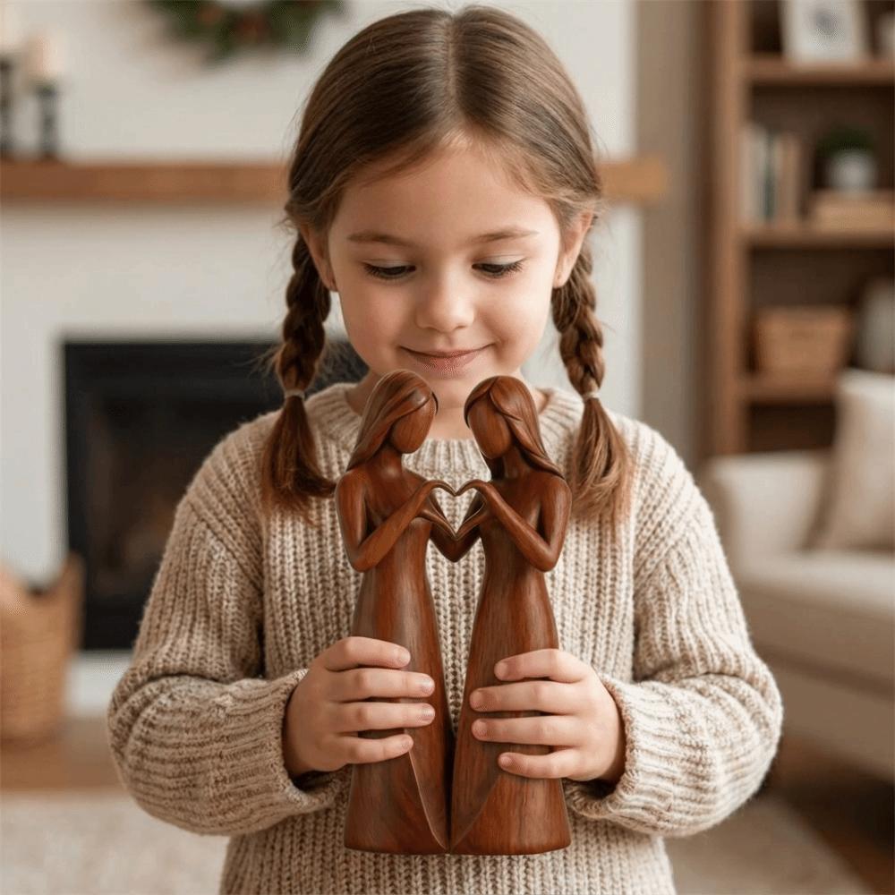 Resin Sisters Figurine Realistic Desktop Decorations Perfect Harmony Friendship Sculpture Office