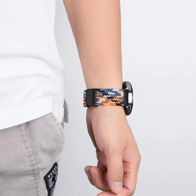 Braided Loop Strap For Huawei Watch GT5 4 3 2 5 Pro 46mm Parachute Buckle Nylon Comfortable Watchband For Samsung Watch 7 6 5 4