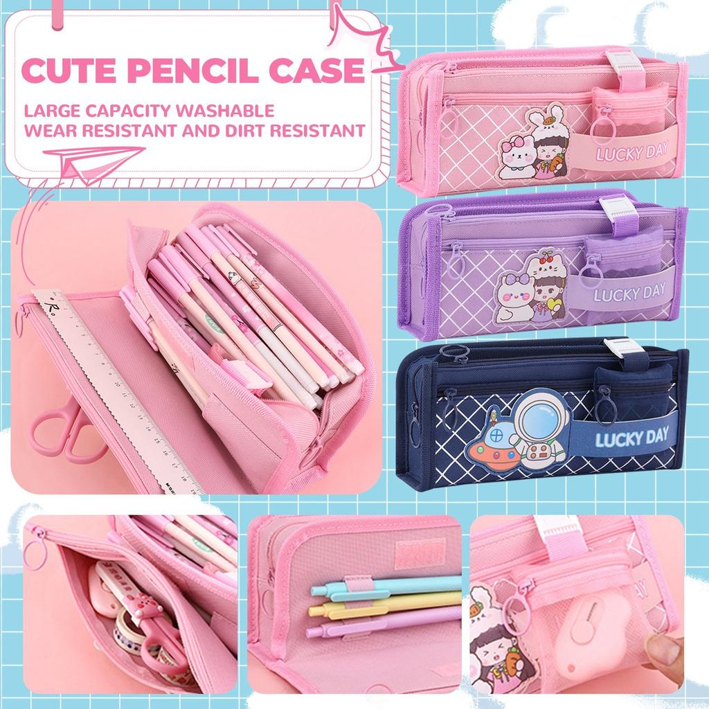 Симпатичная сумка для канцелярских принадлежностей большой вместимости для учеников начальной и средней школы. Многофункциональная сумка для хранения канцелярских принадлежностей