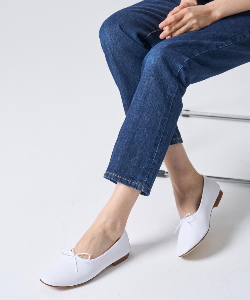 Spelta Milano Olga Leather Flats_White Collar