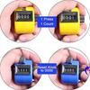 4 Pcs Handheld Tally Counter Manual Digital Clicker Mechanical Palm Pitch 4-digit Number Click Counter, Random Color
