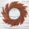 Simulation Wreath Beautiful Realistic Looking Easy Maintenance Simulation Wreath Simulation Pampas Grass Wreath Hanging Ornament