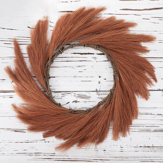 Simulation Wreath Beautiful Realistic Looking Easy Maintenance Simulation Wreath Simulation Pampas Grass Wreath Hanging Ornament