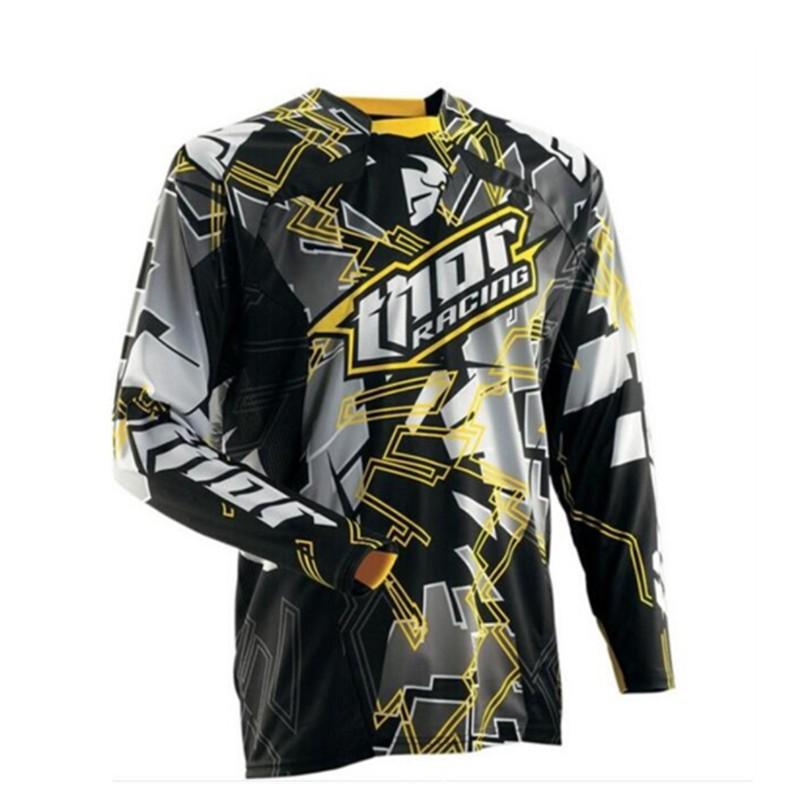 Long Sleeve Motocross Jersey Quick Dry Mountain Bike Cycling Shirt All Genders