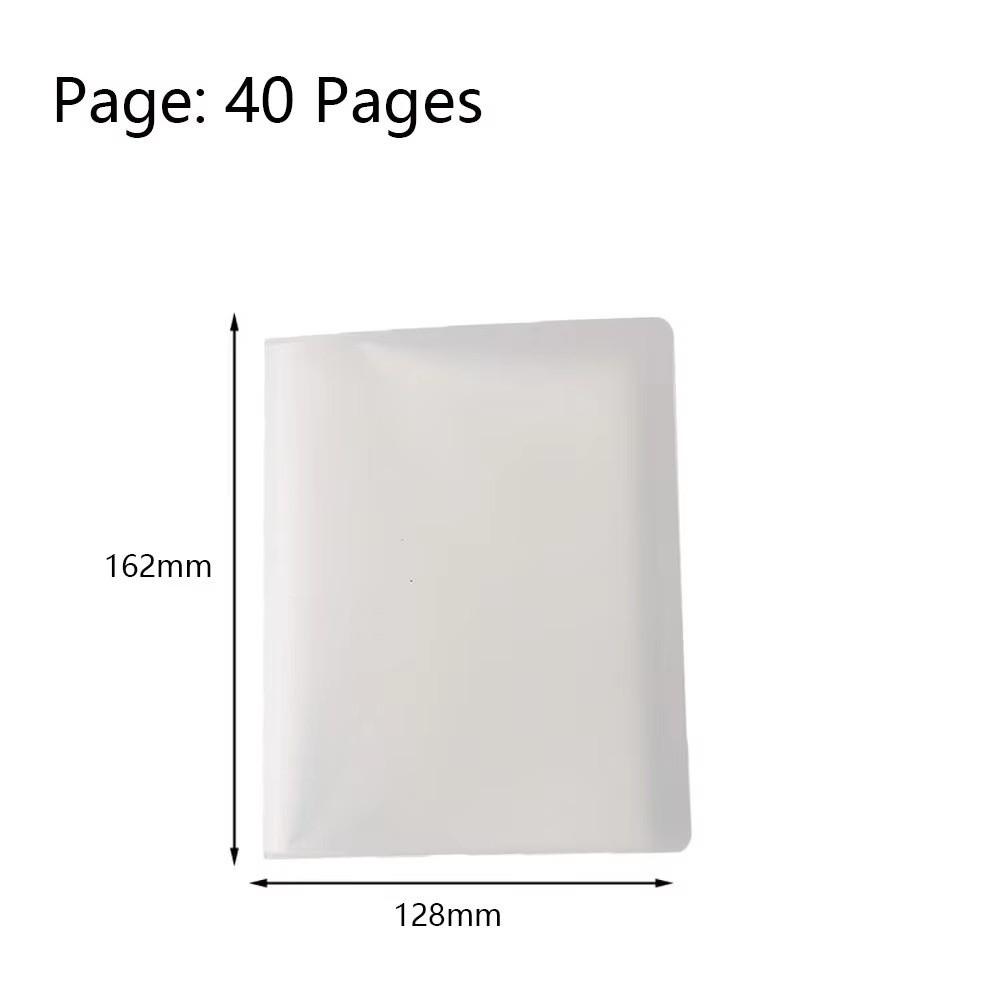 Simple 40 Pages/book Pocket Album Book A6 PP Photo Album Large Capacity Transparent Decorative Book Photo Postcard Organizer
