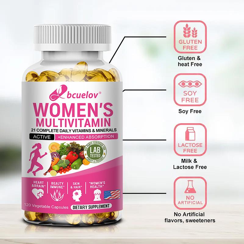 Multivitamins Supplement, With Magnesium, Calcium, 120 Capsules Per Bottle, Vegan