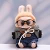 Striple Hoodie Labubu Doll's Cloth Jean Overalls 17cm Plush Dolls Clothes  Cotton Doll Accessories