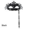 Party Phoenix Tail Flower Venetian Masquerade Mask with Holding Stick Costume Mask Halloween