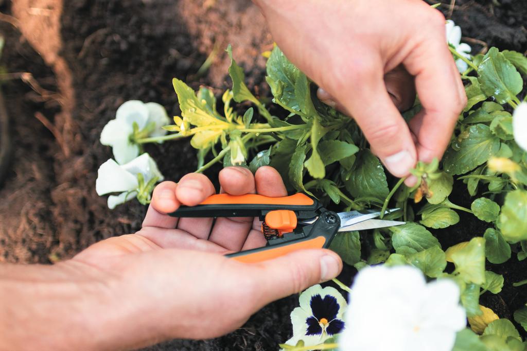 Fiskars Solid Garden Scissor Pruner for Fresh Branches and Shoots - Manual