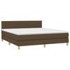 Maison Exclusive - Sommier à lattes de lit avec matelas Marron foncé 160x200 cm