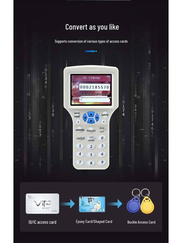 ID Access Card Copier and Encrypted Elevator Card Reader/Writer 300CD