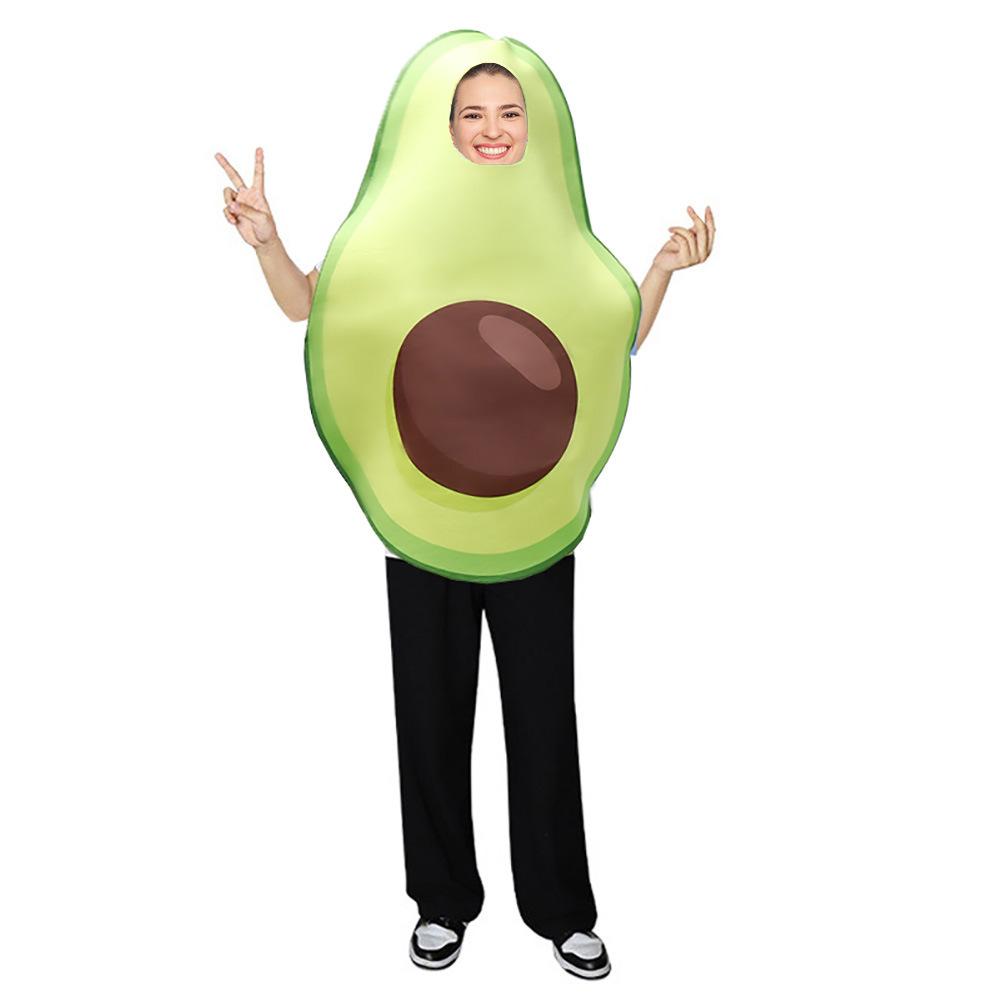 Couple Zawaland Avocado Cosplay Costume Strawberry Fruit-themed Party Jumpsuit For Adults Carnival Vibrant Cute Holiday Attire