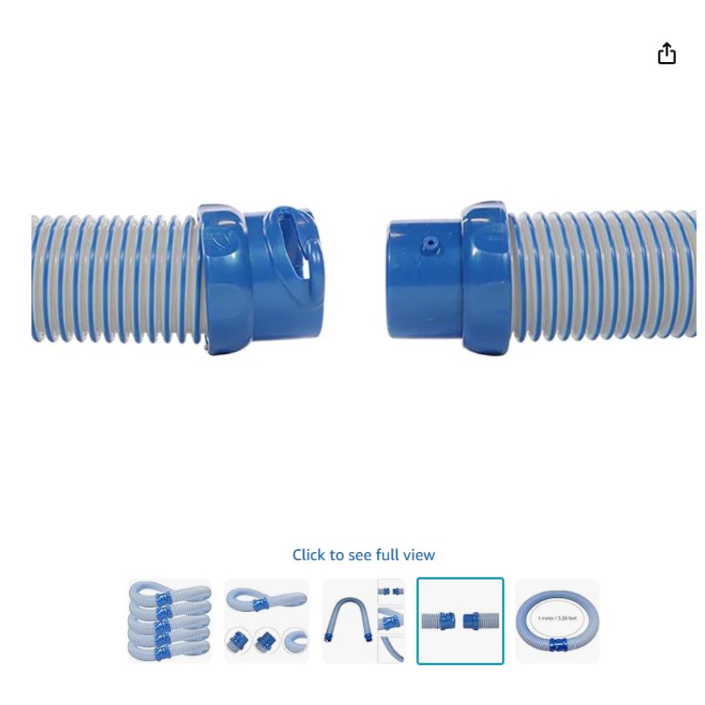 Pool Systems R0527700 1м Комплект для замены шланга с поворотным замком Совместим с Zodiac X7 T3, T5, Mx6 Mx8 Шланг для чистки бассейна, Шланг для бассейна Zodiac (Пакет из 5)