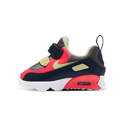 Air Max 90 Синтетическая кожа Слипоны Воздушная подушка Повседневные Низкие кроссовки для бега Детские кроссовки Черный Красный 881924-023