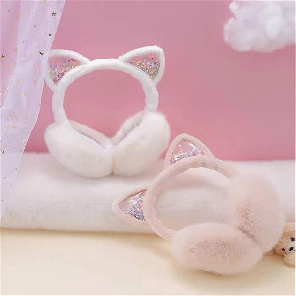 Soft & Warm Ear Warmers Foldable Ear Covers Outdoor Animal Earmuffs for Kids Girls